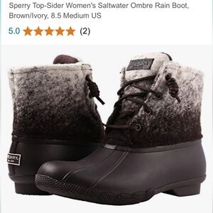 Sperry Saltwater Wool Duck Boots 8